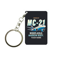 Thumbnail for Yakovlev MC-21-310 - Cartoon + Name - Key Chain - Black