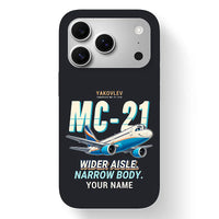 Thumbnail for Yakovlev MC-21-310 - Cartoon + Name - MagSafe iPhone 17 Pro - Black