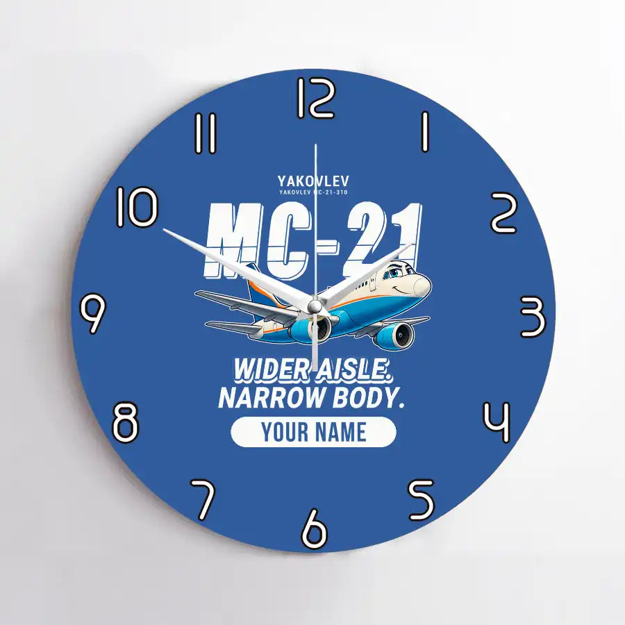 Yakovlev MC-21-310 - Cartoon + Name - No Frame - Blue