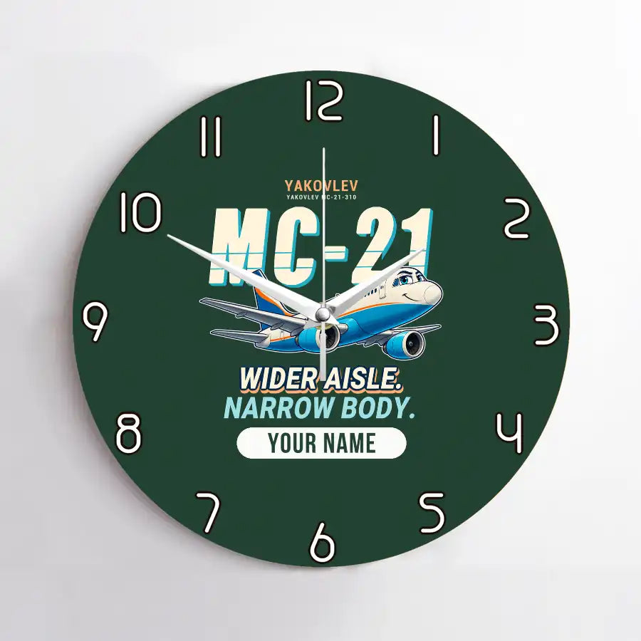 Yakovlev MC-21-310 - Cartoon + Name - No Frame - Dark Green