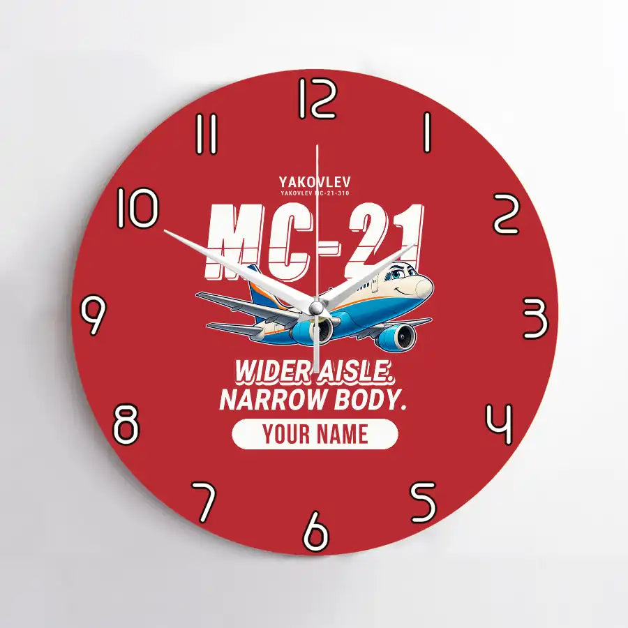 Yakovlev MC-21-310 - Cartoon + Name - No Frame - Red