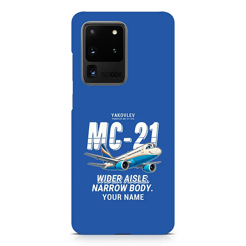 Yakovlev MC-21-310 - Cartoon + Name - Samsung Case - Blue