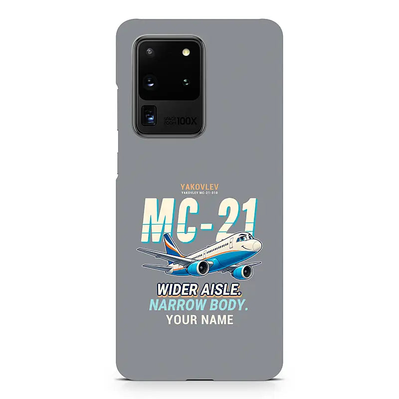 Yakovlev MC-21-310 - Cartoon + Name - Samsung Case - Gray