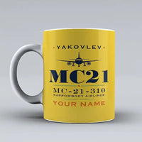 Thumbnail for Yakovlev MC-21-310 - Heritage + Name - Mug - Yellow