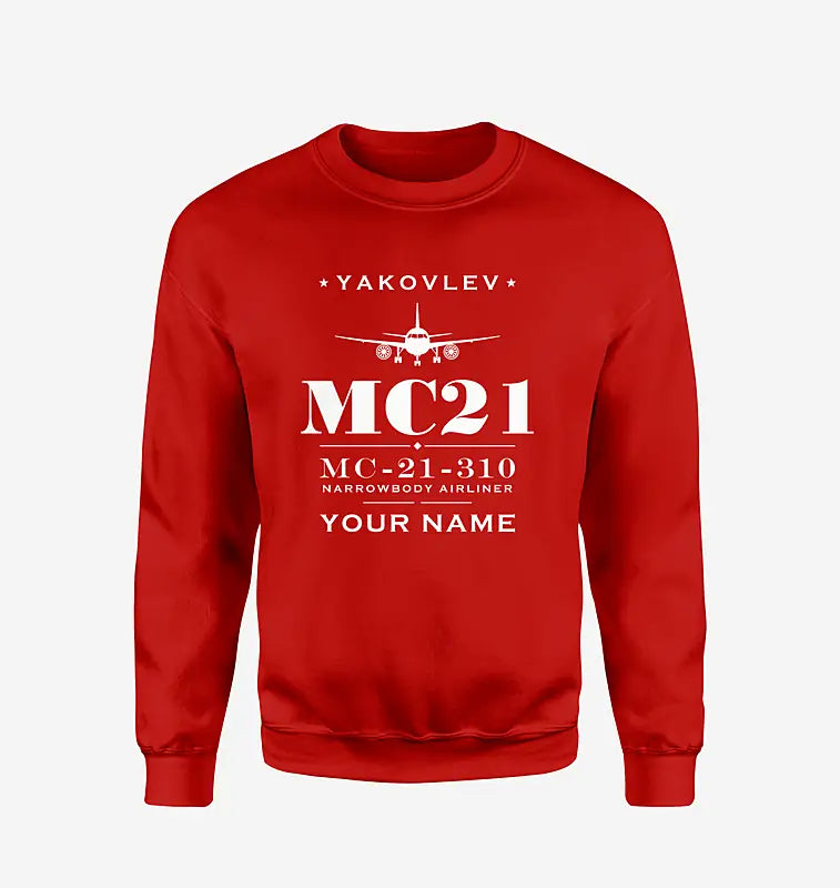 Yakovlev MC-21-310 - Heritage + Name - Sweatshirt - Red