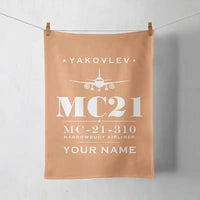Thumbnail for Yakovlev MC-21-310 - Heritage + Name - Towel - Orange