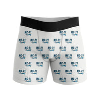 Thumbnail for Yakovlev MC-21-310 - Men Boxers - Cartoon Pattern - White
