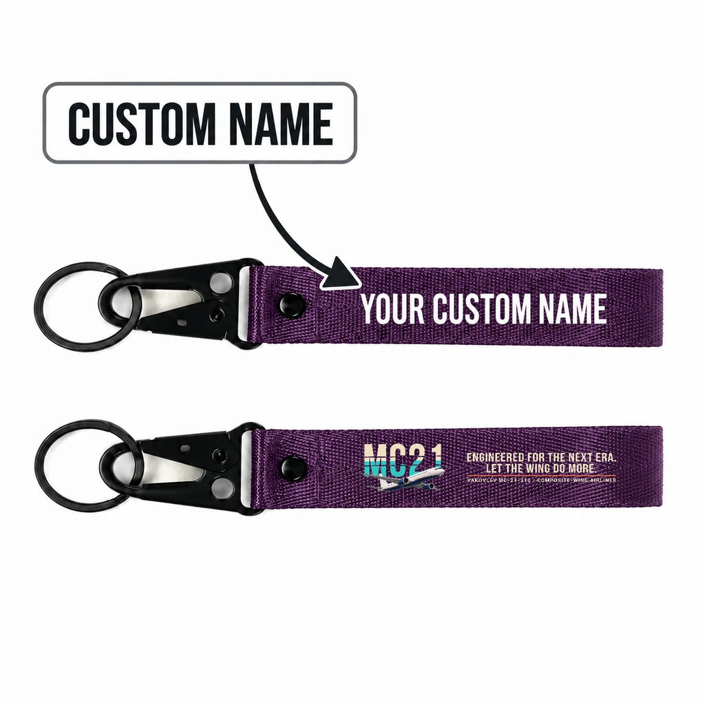 Yakovlev MC-21-310 Hawk-Shaped Key Chains - Purple - Original - Personalized
