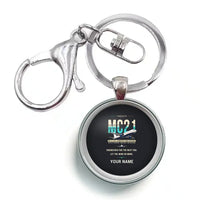 Thumbnail for Yakovlev MC-21-310 - Original + Name - Circle Key Chain - Black