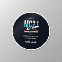 Thumbnail for Yakovlev MC-21-310 - Original + Name - Circle Sticker - Close-up