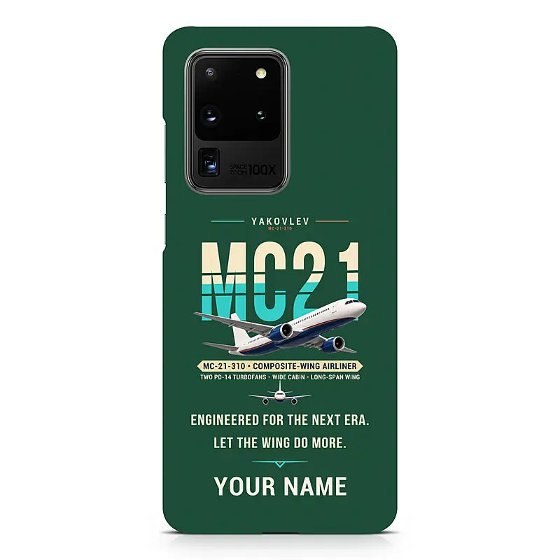 Yakovlev MC-21-310 - Original + Name - Samsung Case - Dark Green
