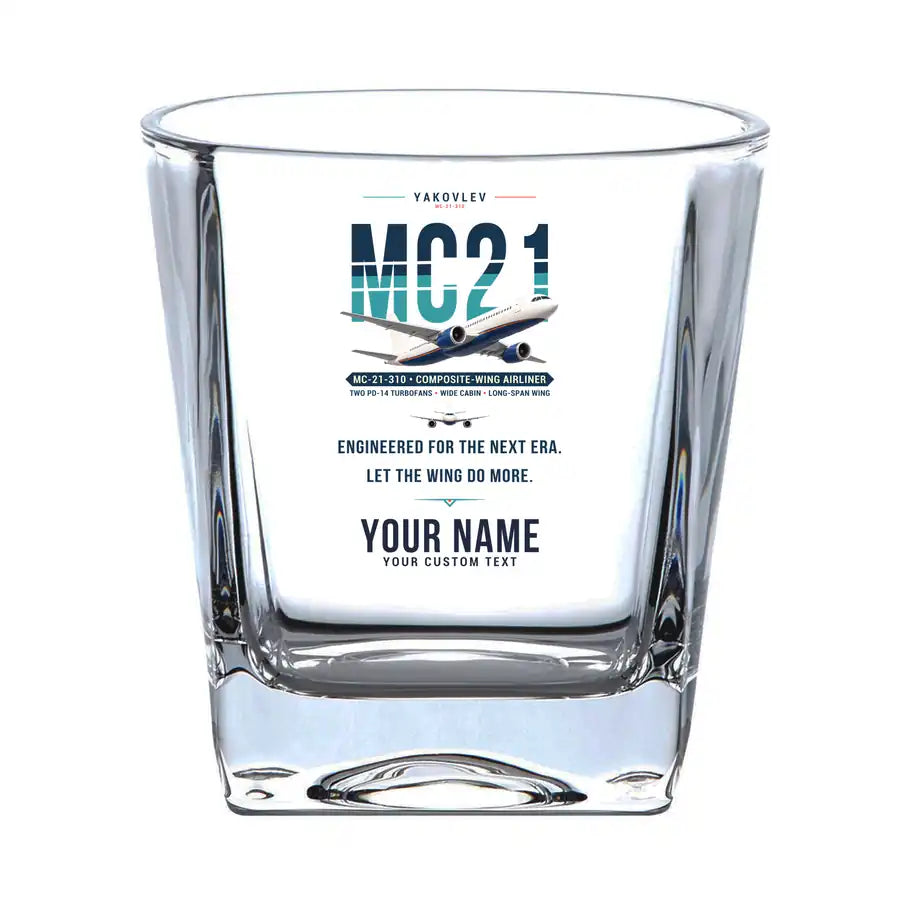 Yakovlev MC-21-310 - Original + Name - Whiskey Glass