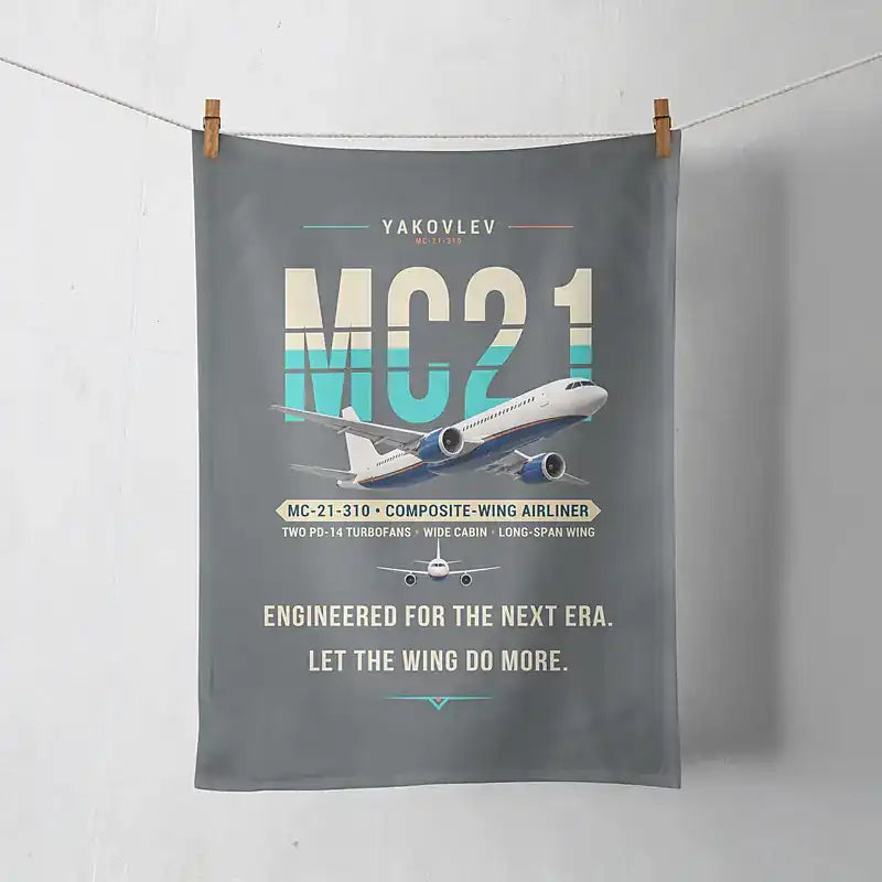 Yakovlev MC-21-310 - Original - Towel - Gray