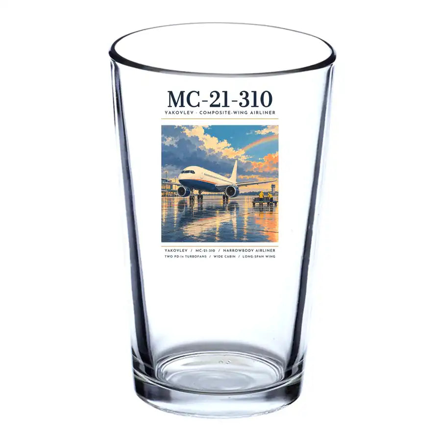Yakovlev MC-21-310 - Poster - Beer & Water Glass