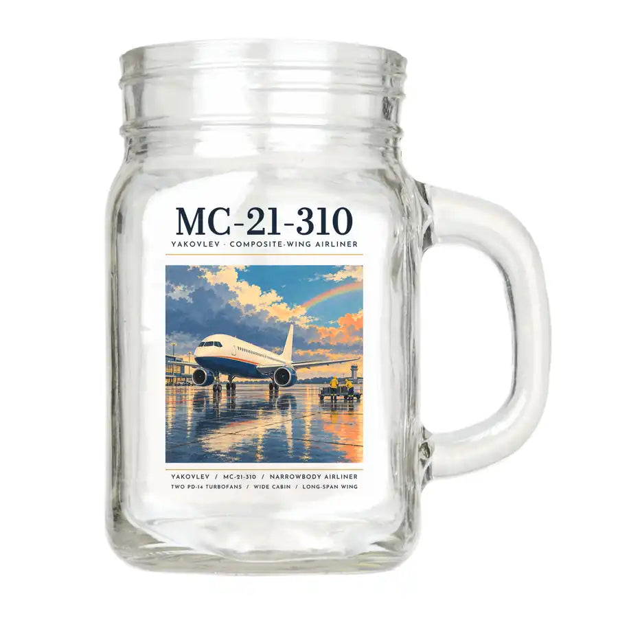 Yakovlev MC-21-310 - Poster - Cocktail Glass (Mason Jar)