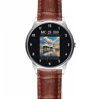 Thumbnail for Yakovlev MC-21-310 - Poster - Leather Strap - Striped Brown Leather Strap