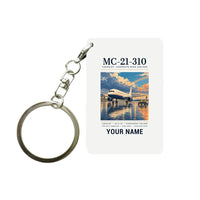 Thumbnail for Yakovlev MC-21-310 - Poster + Name - Key Chain - White