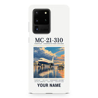 Thumbnail for Yakovlev MC-21-310 - Poster + Name - Samsung Case - White