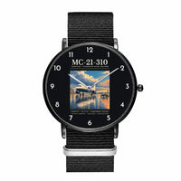 Thumbnail for Yakovlev MC-21-310 - Poster - Slim Leather - Black and Black Nylon Strap