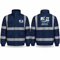 Thumbnail for Yakovlev MC-21-310 Reflective Winter Jackets - Cartoon - Navy Blue