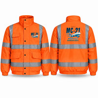 Thumbnail for Yakovlev MC-21-310 Reflective Winter Jackets - Cartoon - Orange