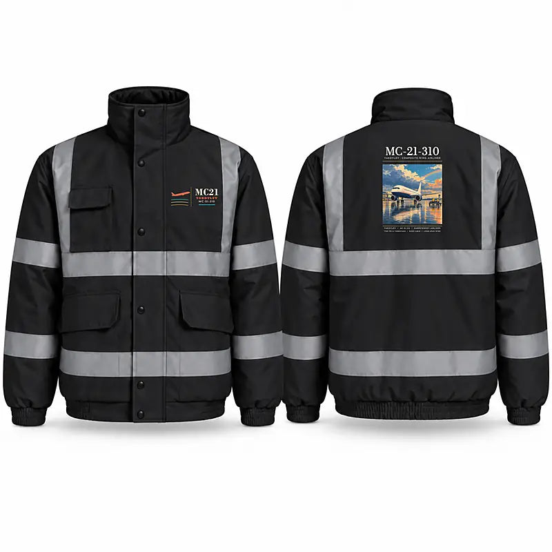Yakovlev MC-21-310 Reflective Winter Jackets - Poster - Black