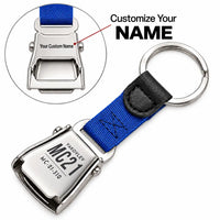 Thumbnail for Yakovlev MC-21-310 - Seat Belt Key Chain - Tag + Name - Blue