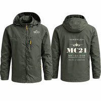 Thumbnail for Yakovlev MC-21-310 Stylish Jackets - Hooded Windbreaker - Heritage - Olive Green