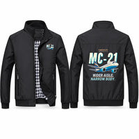 Thumbnail for Yakovlev MC-21-310 Stylish Jackets - Stand Collar - Cartoon - Black