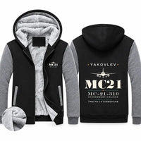 Thumbnail for Yakovlev MC-21-310 Zipped Sweatshirts - Heritage - Black & Gray