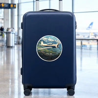 Thumbnail for Yakovlev Yak-18T - 3D + Name - Circle Sticker - Suitcase