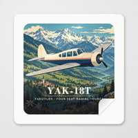 Thumbnail for Yakovlev Yak-18T - 3D - Square Sticker - Peel