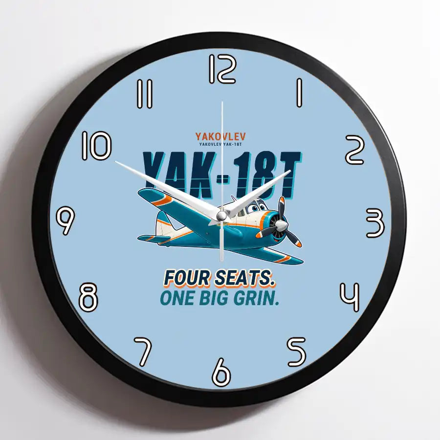 Yakovlev Yak-18T - Cartoon - Framed - Light Blue