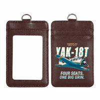Thumbnail for Yakovlev Yak-18T - Cartoon - ID Card Holder - Dark Brown