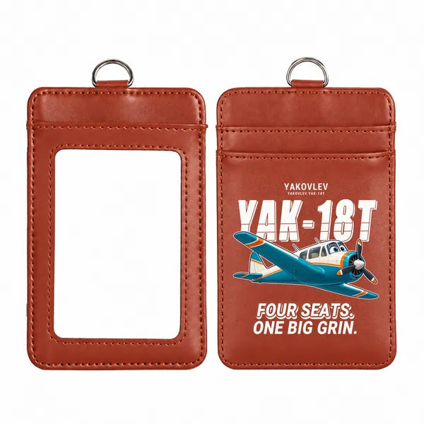 Yakovlev Yak-18T - Cartoon - ID Card Holder - Light Brown