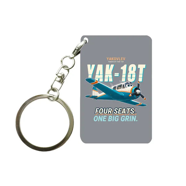 Yakovlev Yak-18T - Cartoon - Key Chain - Gray