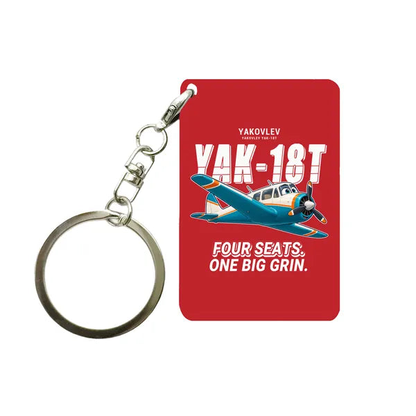 Yakovlev Yak-18T - Cartoon - Key Chain - Red