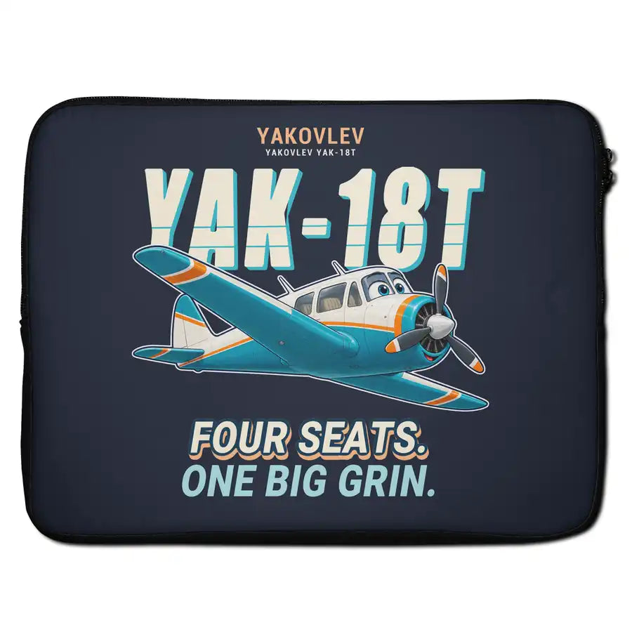 Yakovlev Yak-18T - Cartoon - Laptop Sleeve