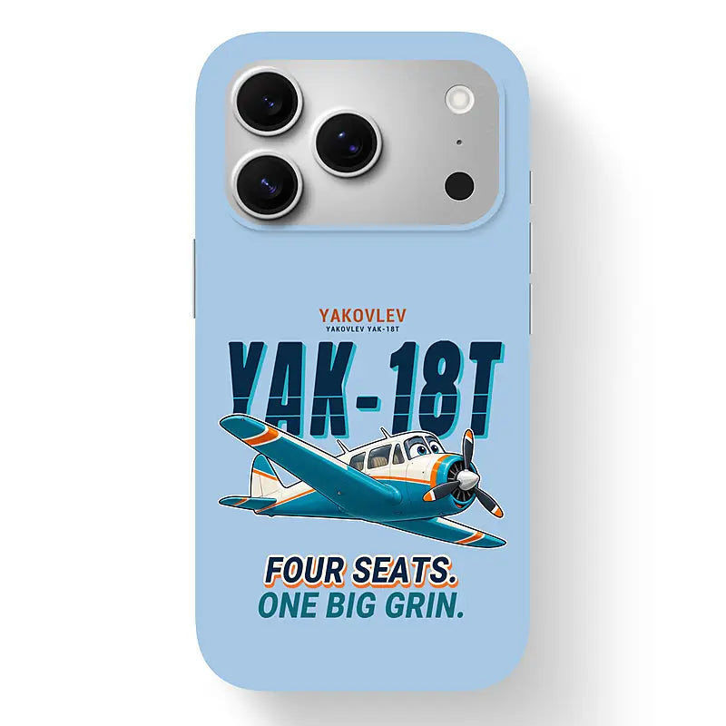 Yakovlev Yak-18T - Cartoon - MagSafe iPhone 17 Pro - Light Blue