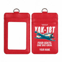 Thumbnail for Yakovlev Yak-18T - Cartoon - ID Card Holder - Red + Name