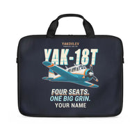 Thumbnail for Yakovlev Yak-18T - Cartoon + Name - Laptop Bag