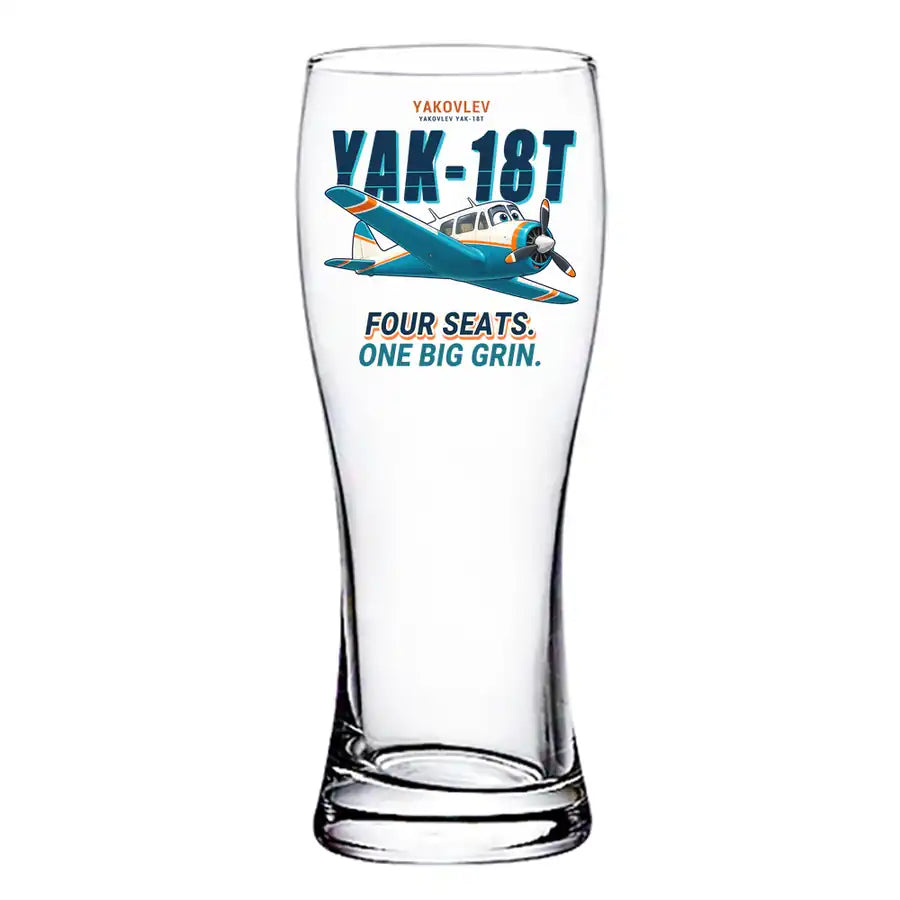 Yakovlev Yak-18T - Cartoon - Pilsner Beer Glass