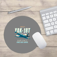 Thumbnail for Yakovlev Yak-18T - Cartoon - Round Mouse Pad - Gray