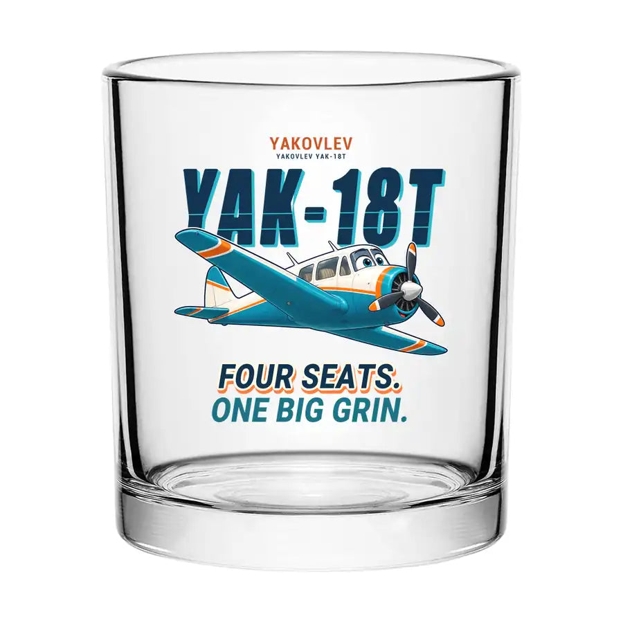 Yakovlev Yak-18T - Cartoon - Special Whiskey Glass