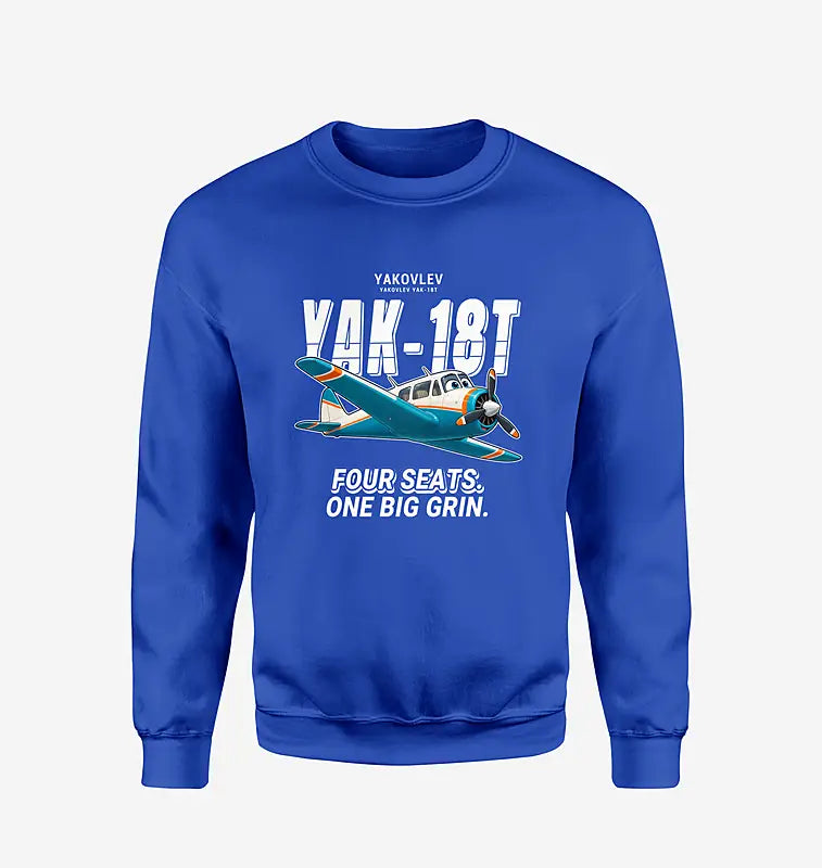 Yakovlev Yak-18T - Cartoon - Sweatshirt - Blue