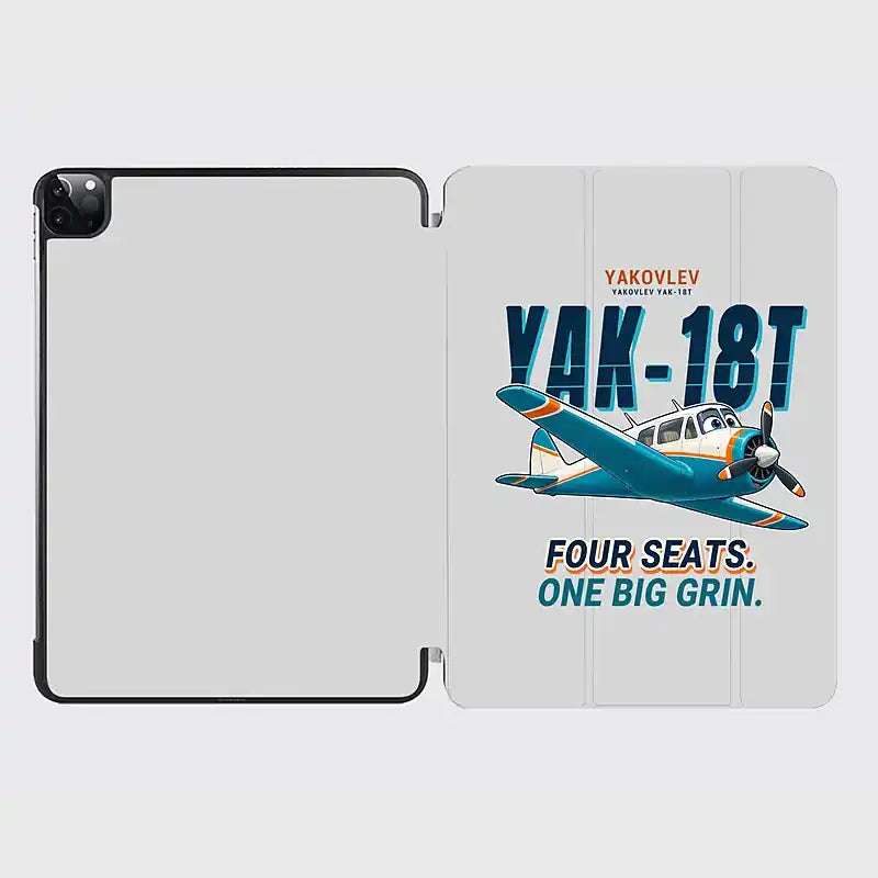 Yakovlev Yak-18T - Cartoon - iPad Case - Light Gray