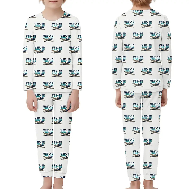 Yakovlev Yak-18T - Children Pajamas - Original Pattern - White