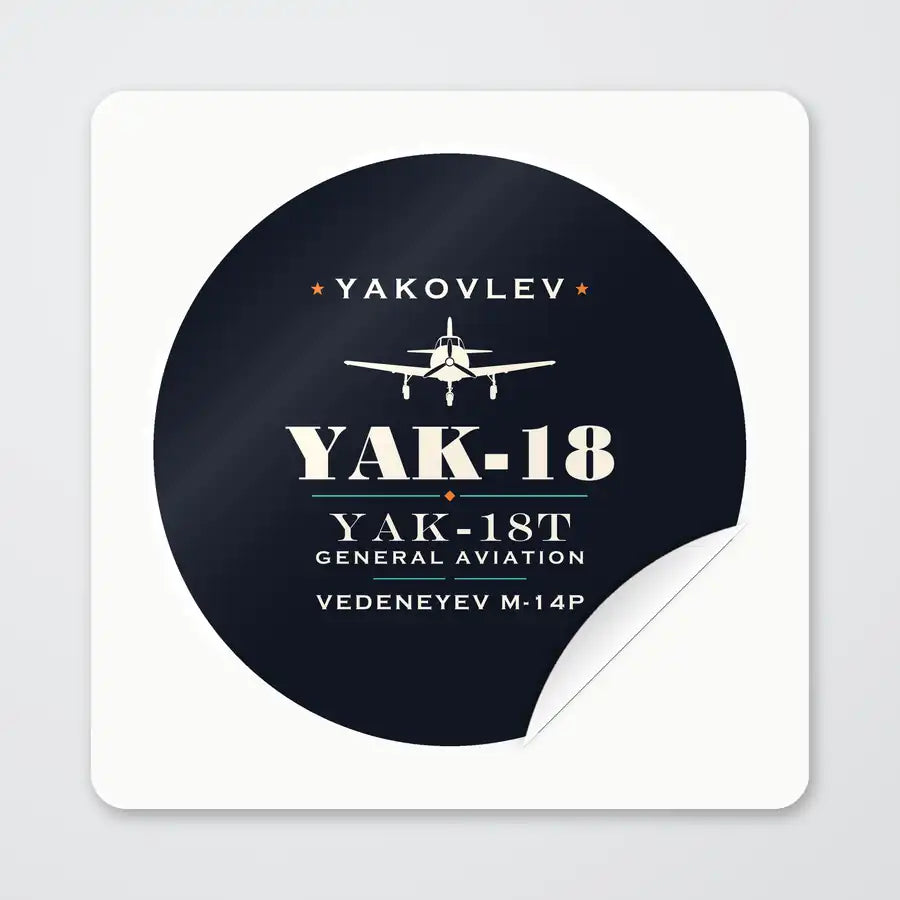 Yakovlev Yak-18T - Heritage - Circle Sticker - Peel