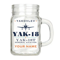 Thumbnail for Yakovlev Yak-18T - Heritage + Name - Cocktail Glass (Mason Jar)