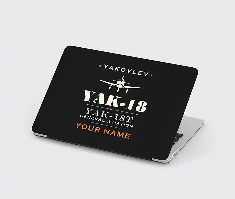 Yakovlev Yak-18T - Heritage + Name - MacBook Case - Black
